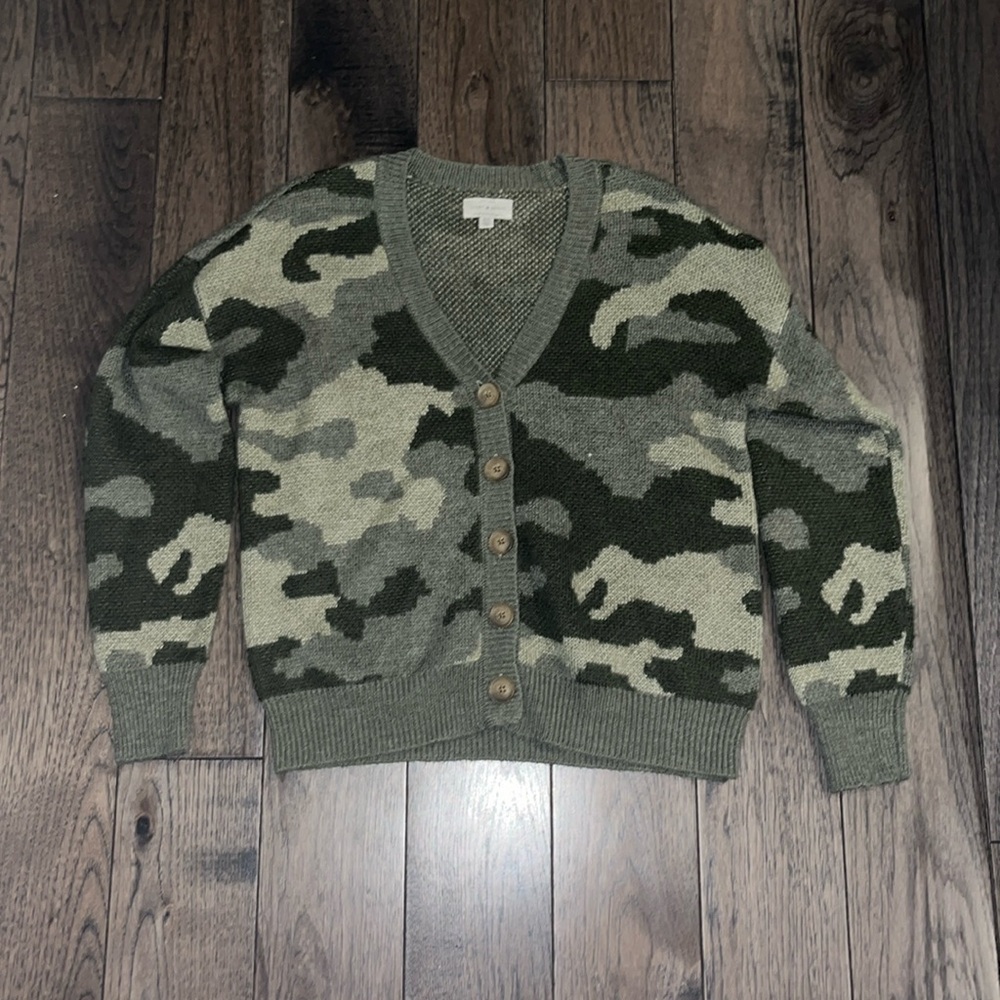 Lucky brand camo cardigan